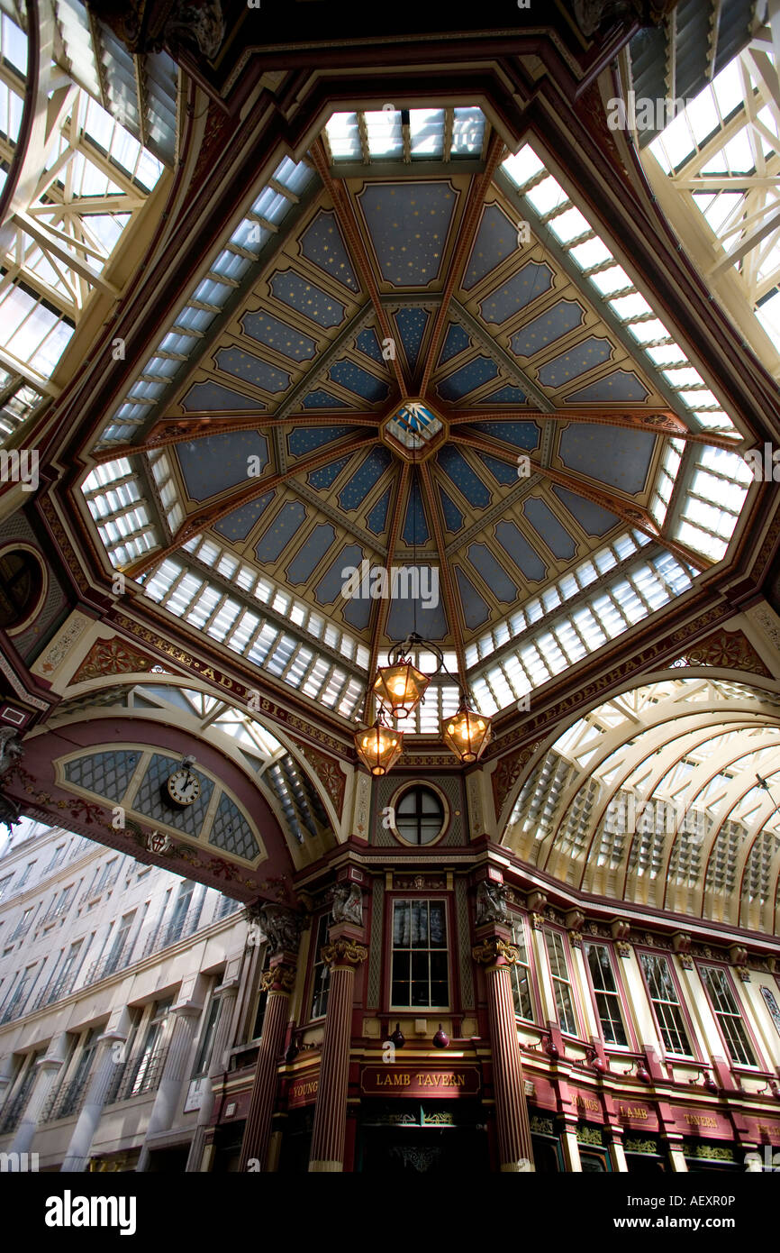 Dach-Detail Leadenhall Market London England Stockfoto