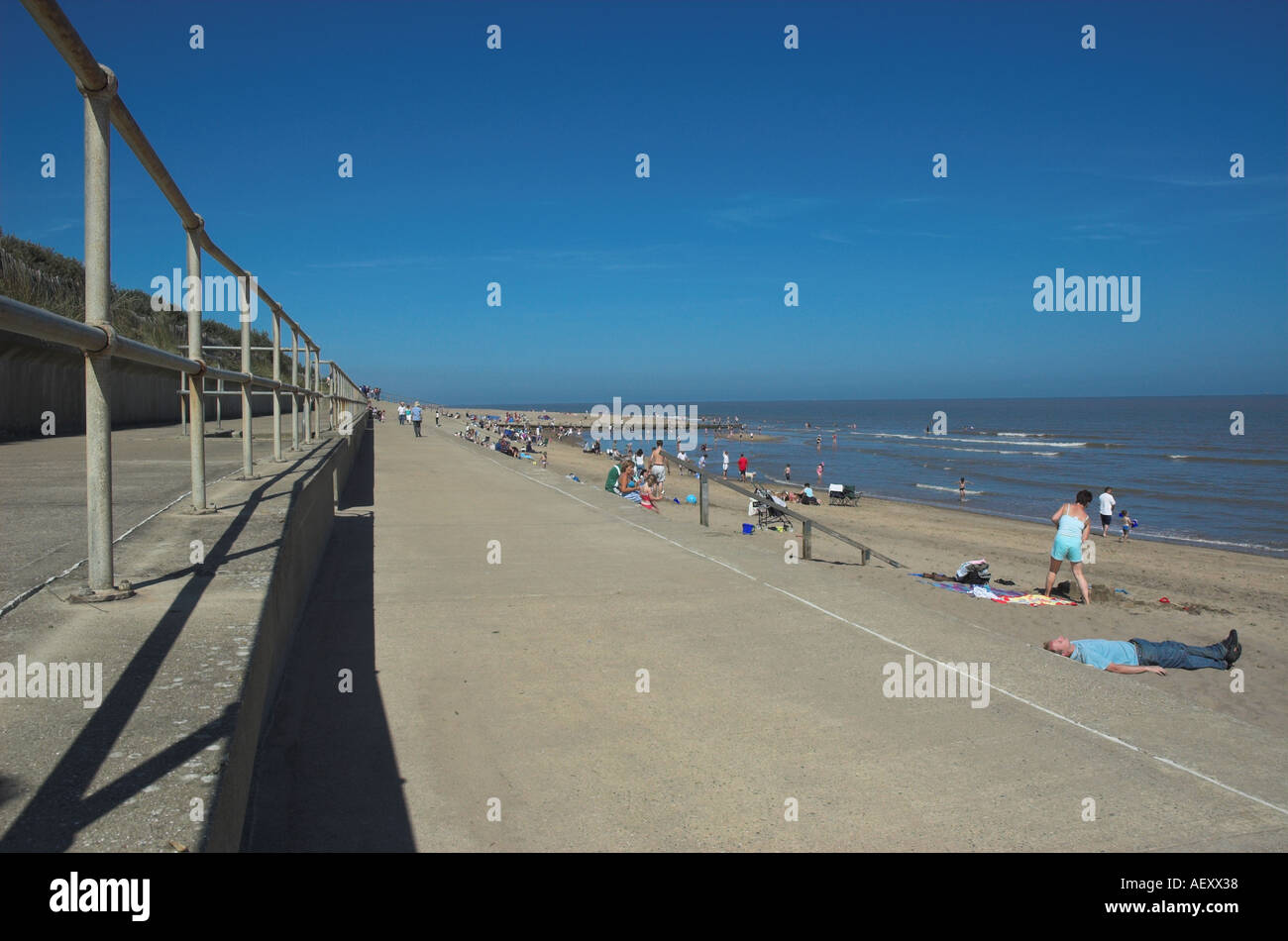 Skegness am Strand Stockfoto