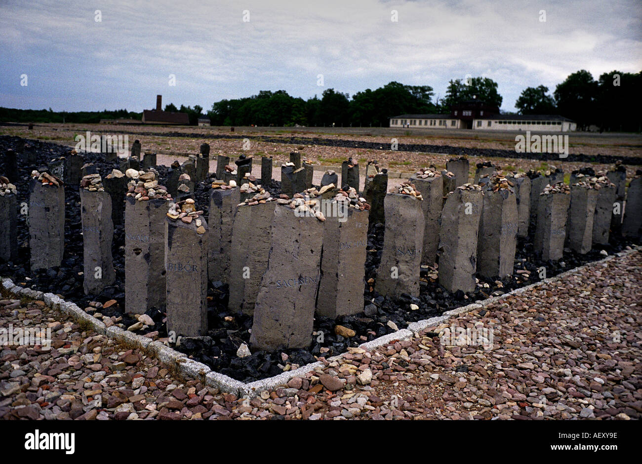 KZ Buchenwald nördlich von Weimar in den östlichen Bundesländern. Stockfoto