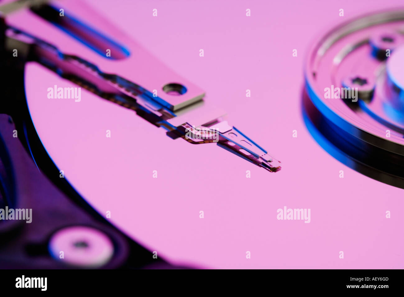 Close up of computer hard drive Stockfoto