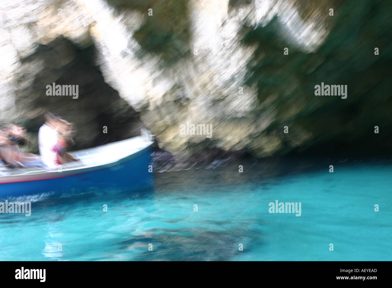 Malta Blaue Grotte Blaue Grotte Stockfoto