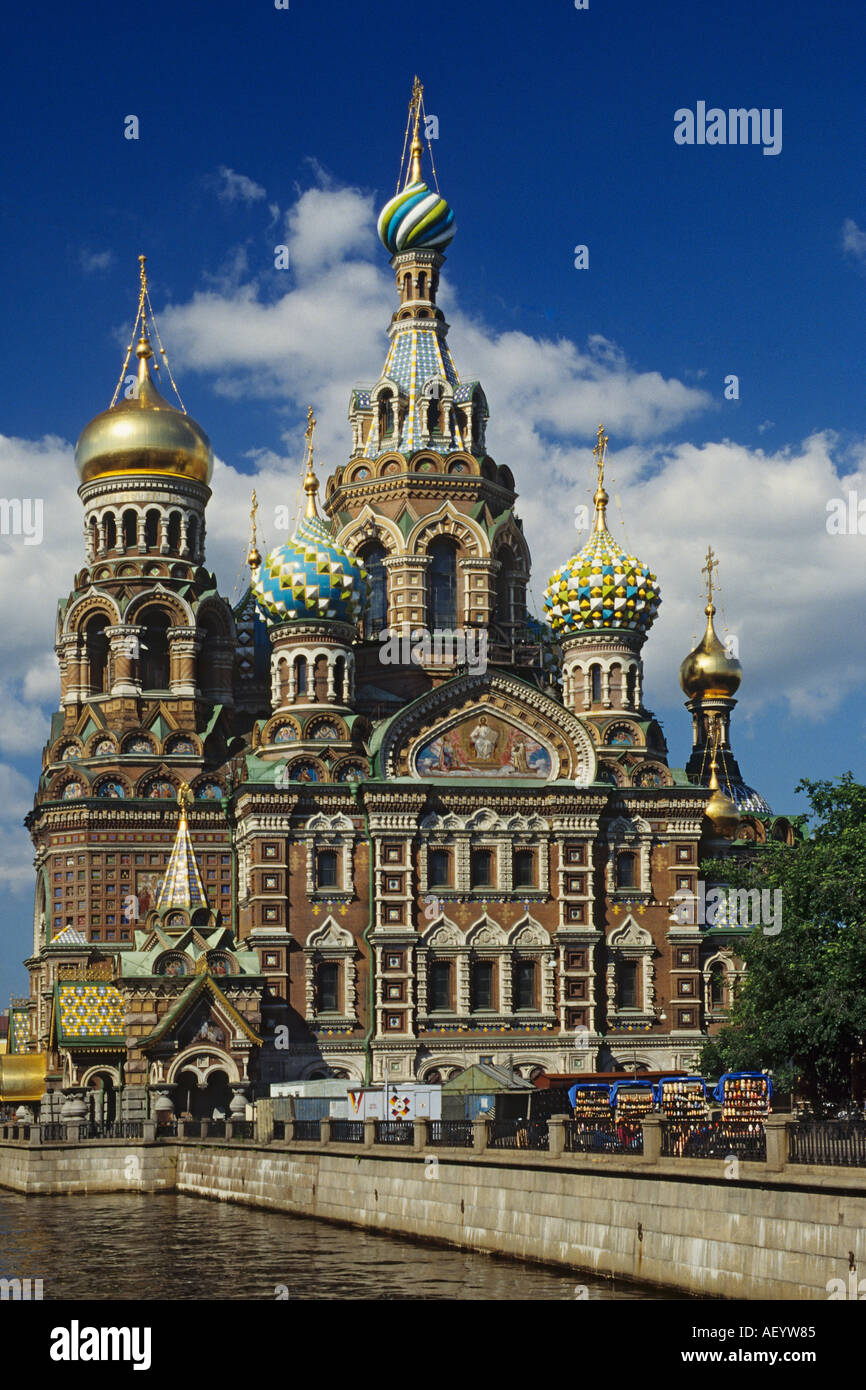 Russland Sankt Petersburg Kirche der Auferstehung Griboedova Canal Stockfoto