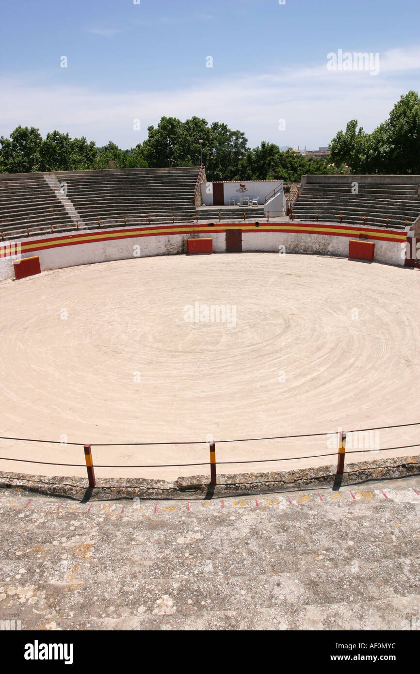 Der Stierkampfarena in der Altstadt von Alcudia auf der Insel Mallorca-Spanien Stockfoto