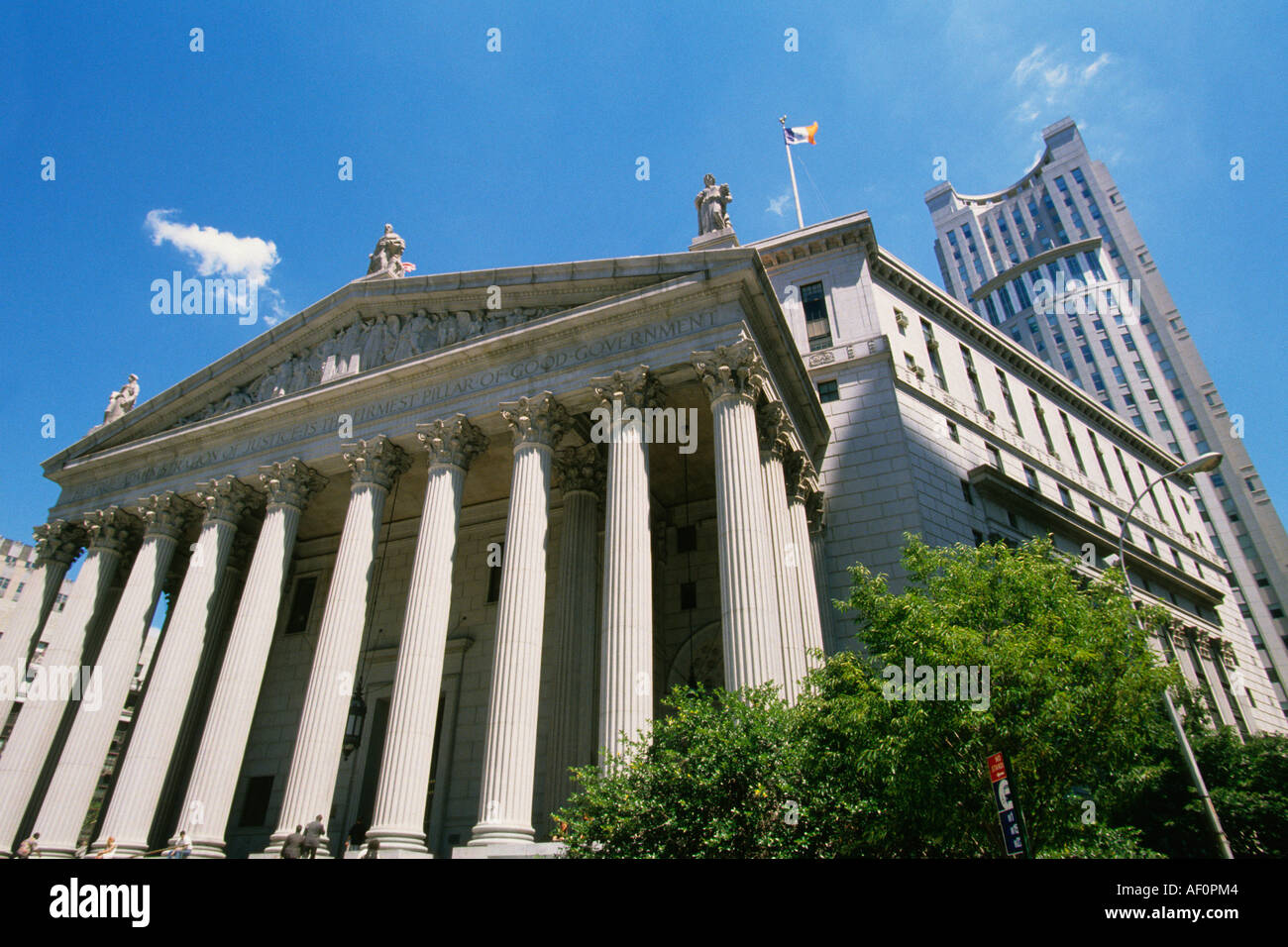 Oberstes Gericht Der Vereinigten Staaten. New York City Lower Manhattan NYC County Courthouse und Daniel Patrick Moynihan Courthouse. Foley Square USA Stockfoto