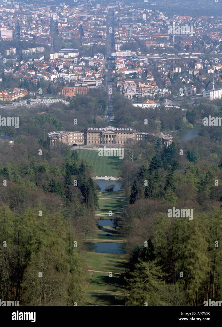 Kassel, Wilhelmshöhe, Barockpark, Blickachse Vom Herkules Auf die Stadt Stockfoto