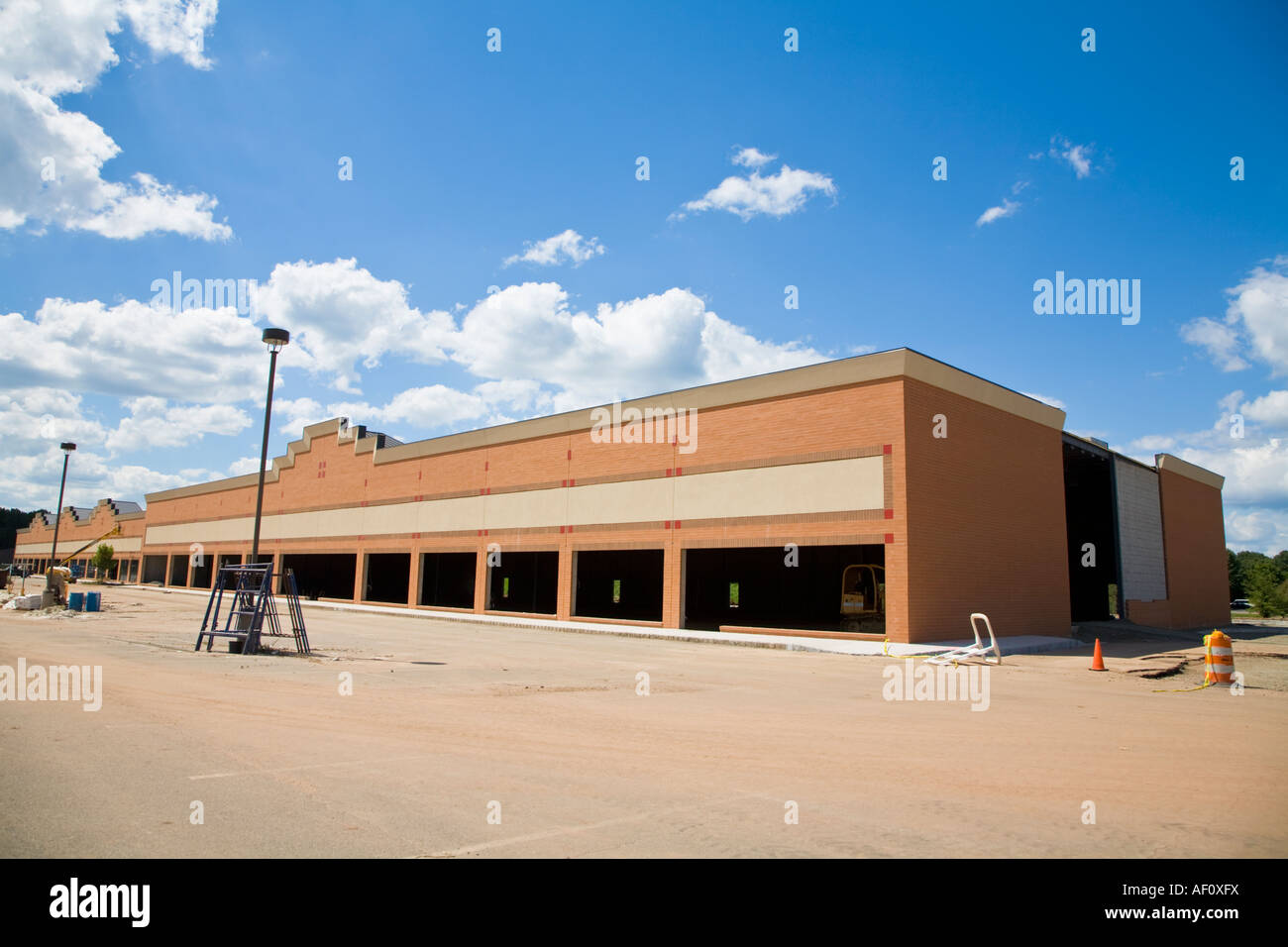 Neues Einkaufszentrum im Bau Stockfoto