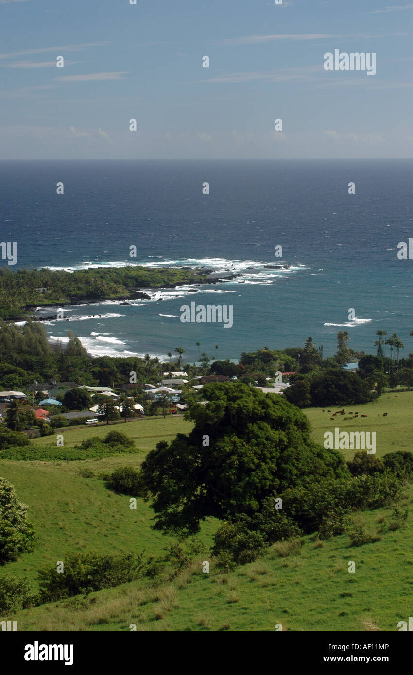 Stadt Hana auf Maui, Hawaii, USA. Stockfoto