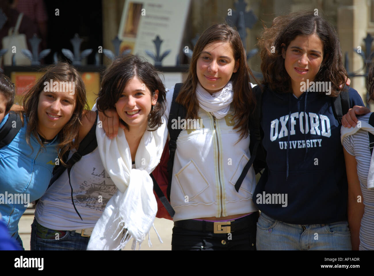 Schule Tour Gruppe, Winchester Cathedral, Winchester, Hampshire, England, Vereinigtes Königreich Stockfoto