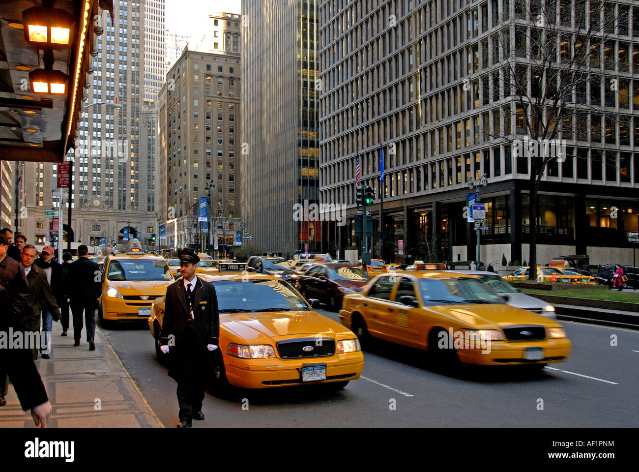 Park Avenue Waldorf Astoria Hotel in Manhattan New York Stockfoto