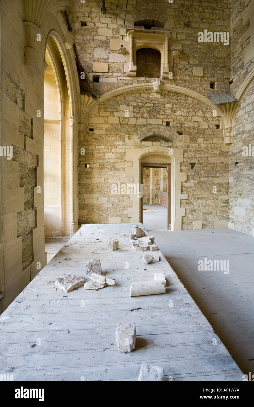 Woodchester Mansion ein viktorianisches Gebäude unvollendet auf mysteriöse Weise auf die Cotswolds in der Nähe von Nympsfield, Gloucestershire Stockfoto