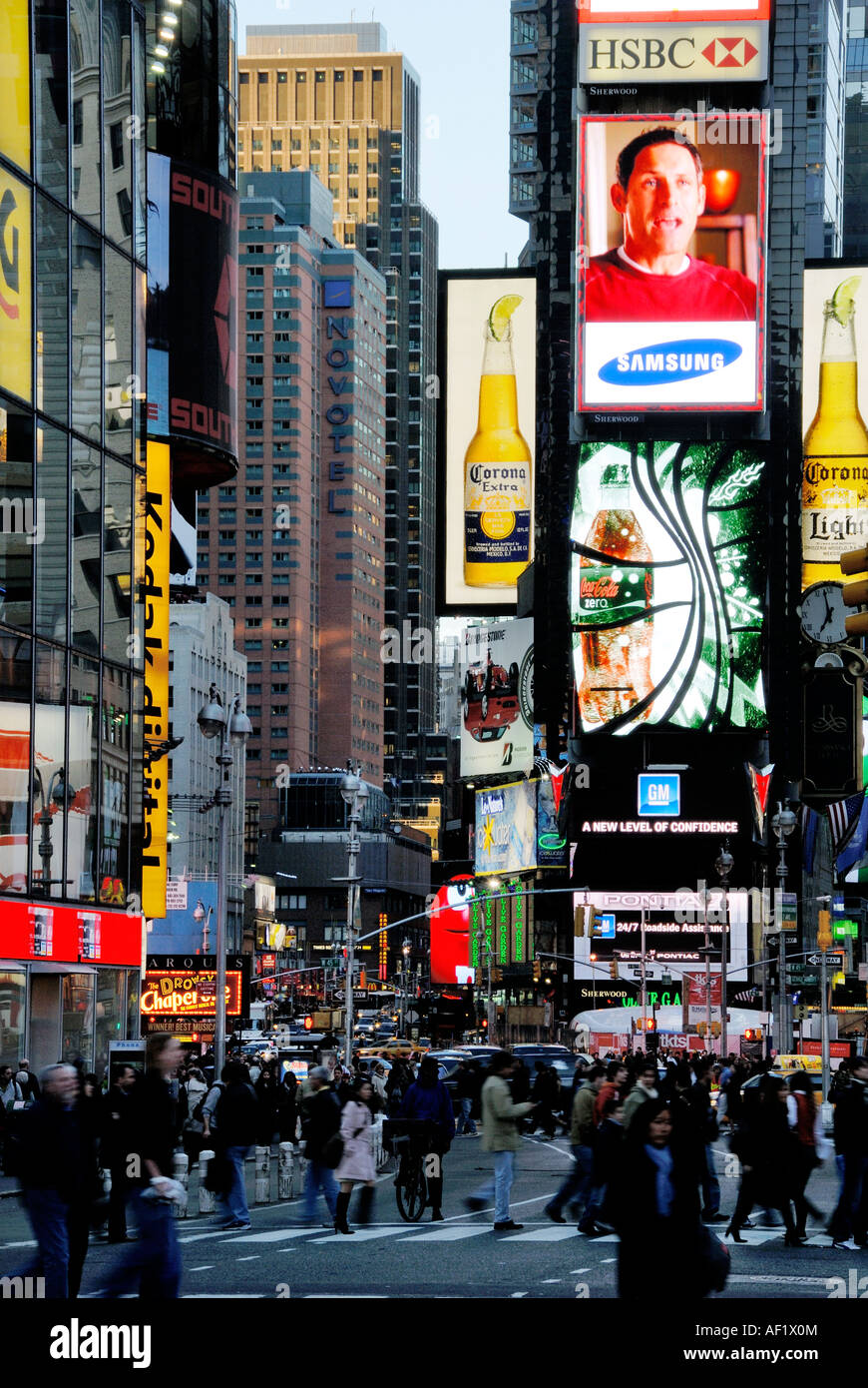 Street scene from Times Square, New York. Stockfoto
