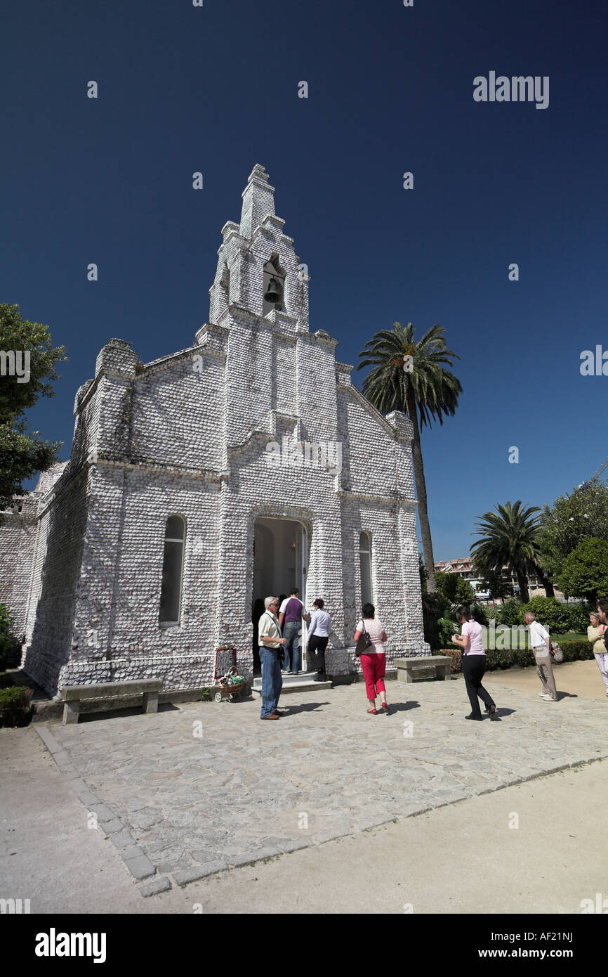 Eine Toxa La Toja Schale Kirche O Grove Galizien Rias Baias Westspanien Stockfoto