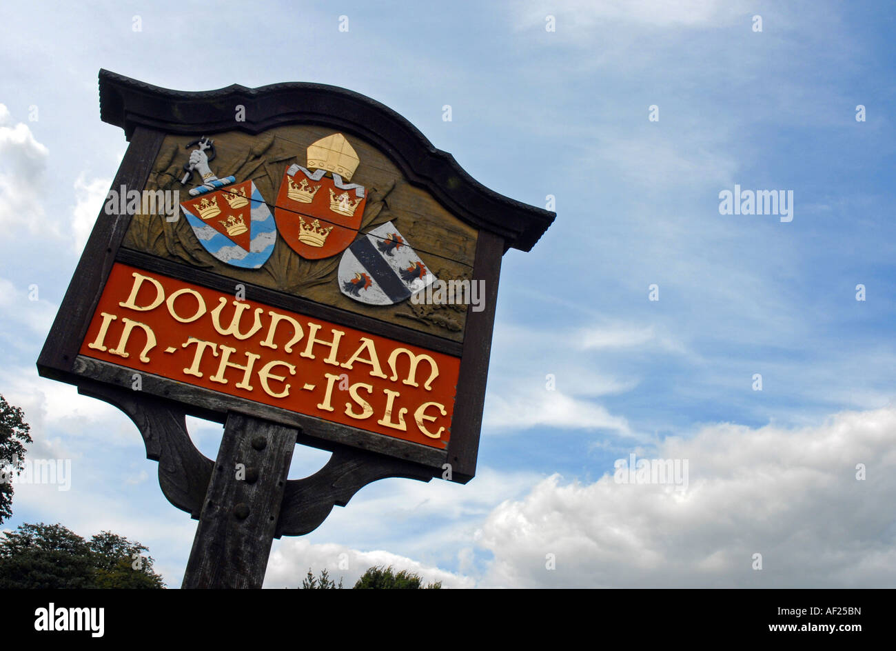 Downham in The Isle Dorf unterzeichnen Ely Cambridgeshire UK Stockfoto