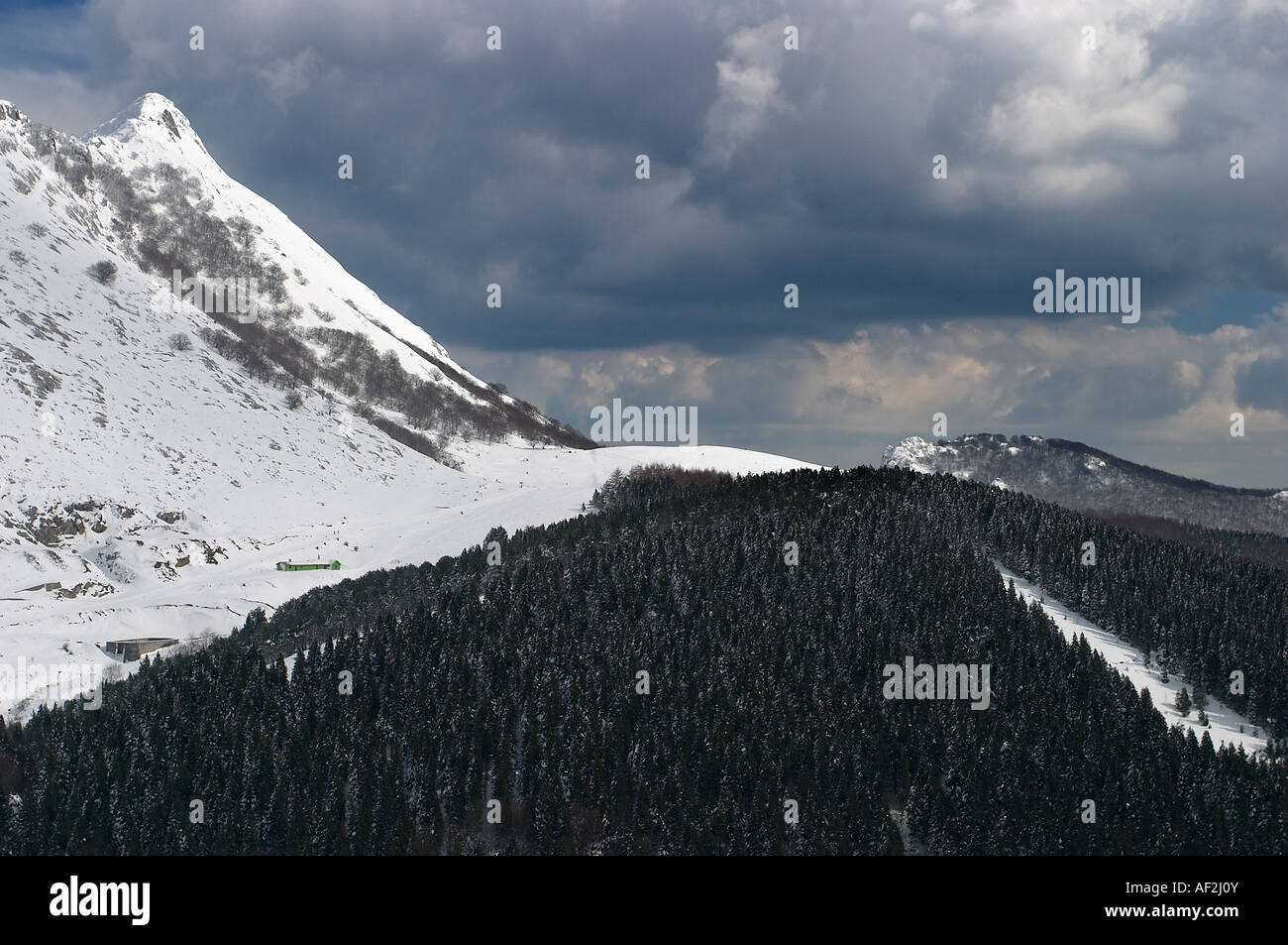 Amboto Invierno Parque Natural Urkiola Vizcaya Pais Vasco España, Amboto Peak Winterpark natürliche baskischen Land Biskaya Spanien Stockfoto