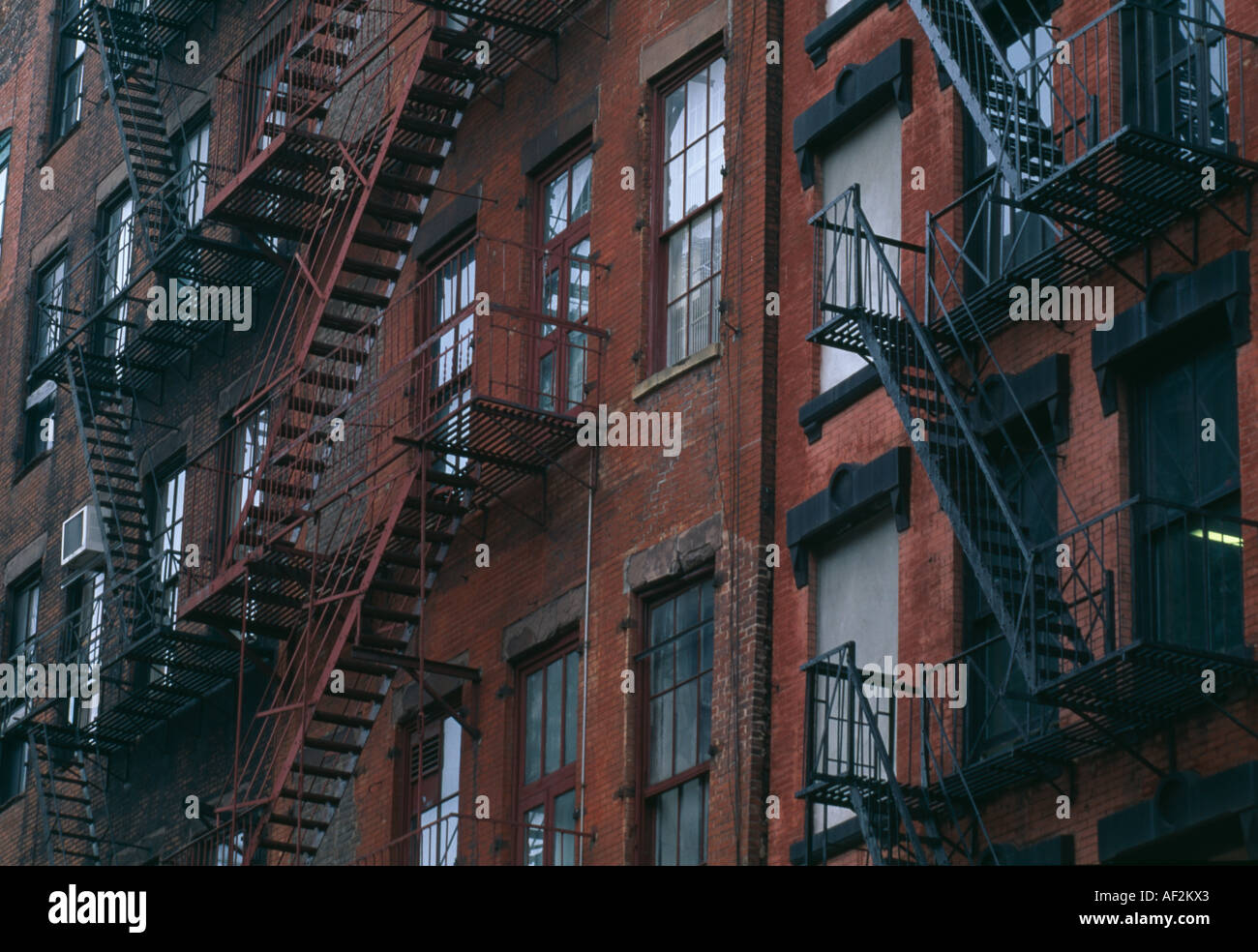 Ziegel-Hochhäuser, So-Ho, Manhattan, New York City. Anfang des 20. Jahrhunderts. Stockfoto