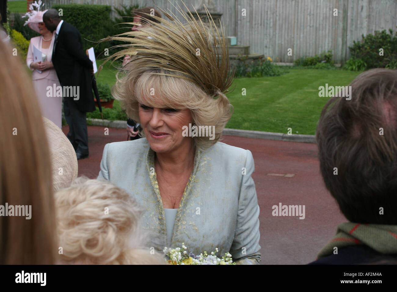 Camilla Parker Bowles am Tag ihrer Hochzeit Windsor Castle Stockfoto