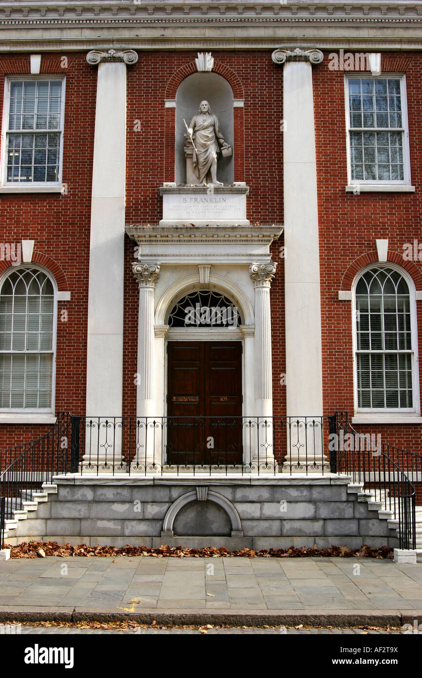 Library Company Philadelphia gegründet von Benjamin Franklin Pennsylvania Vereinigte Staaten von Amerika Stockfoto