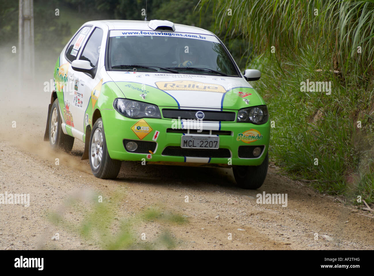 Rallye Rennen für die brasilianische Rallye-Meisterschaft in Pomerode Santa Catarina Stockfoto