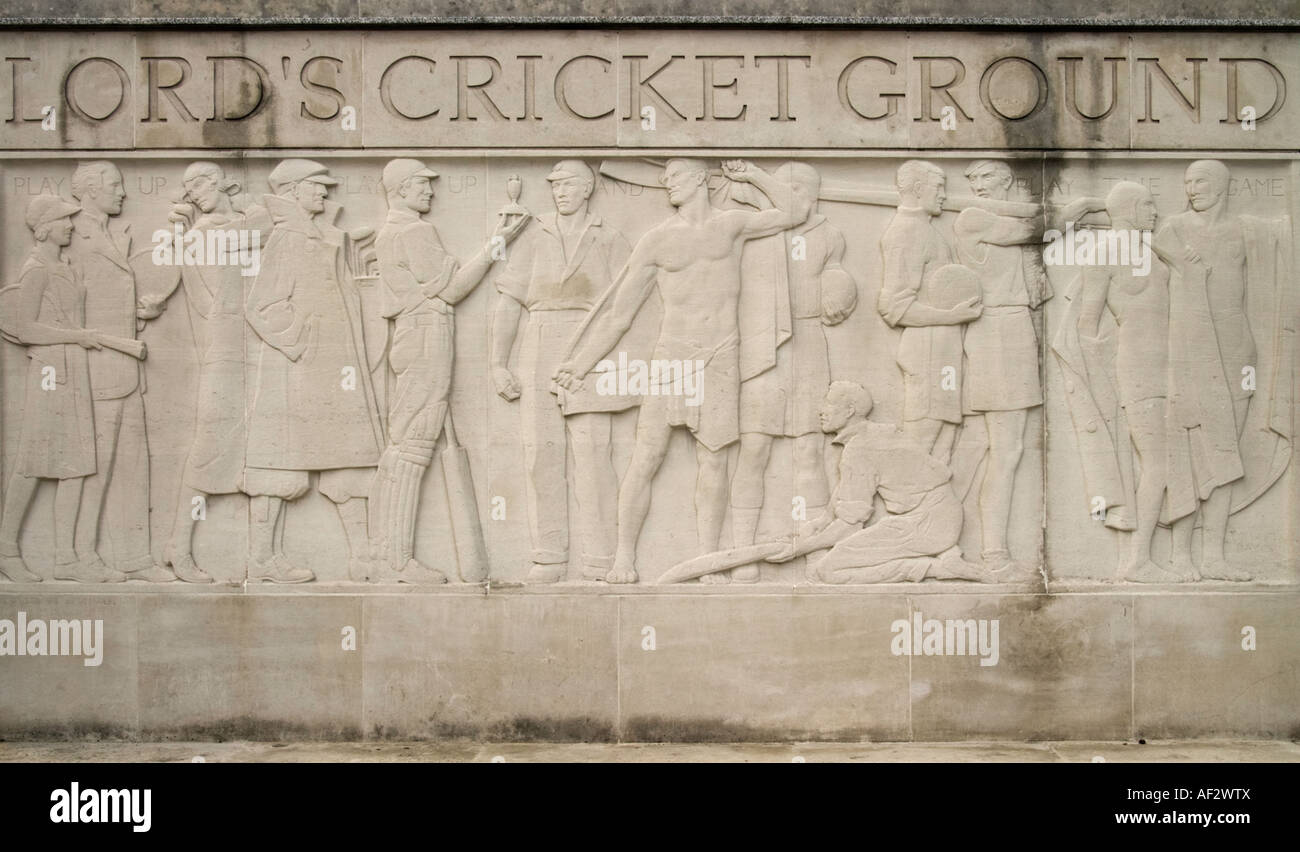 Fries am Lords Cricket Ground, London. Stockfoto