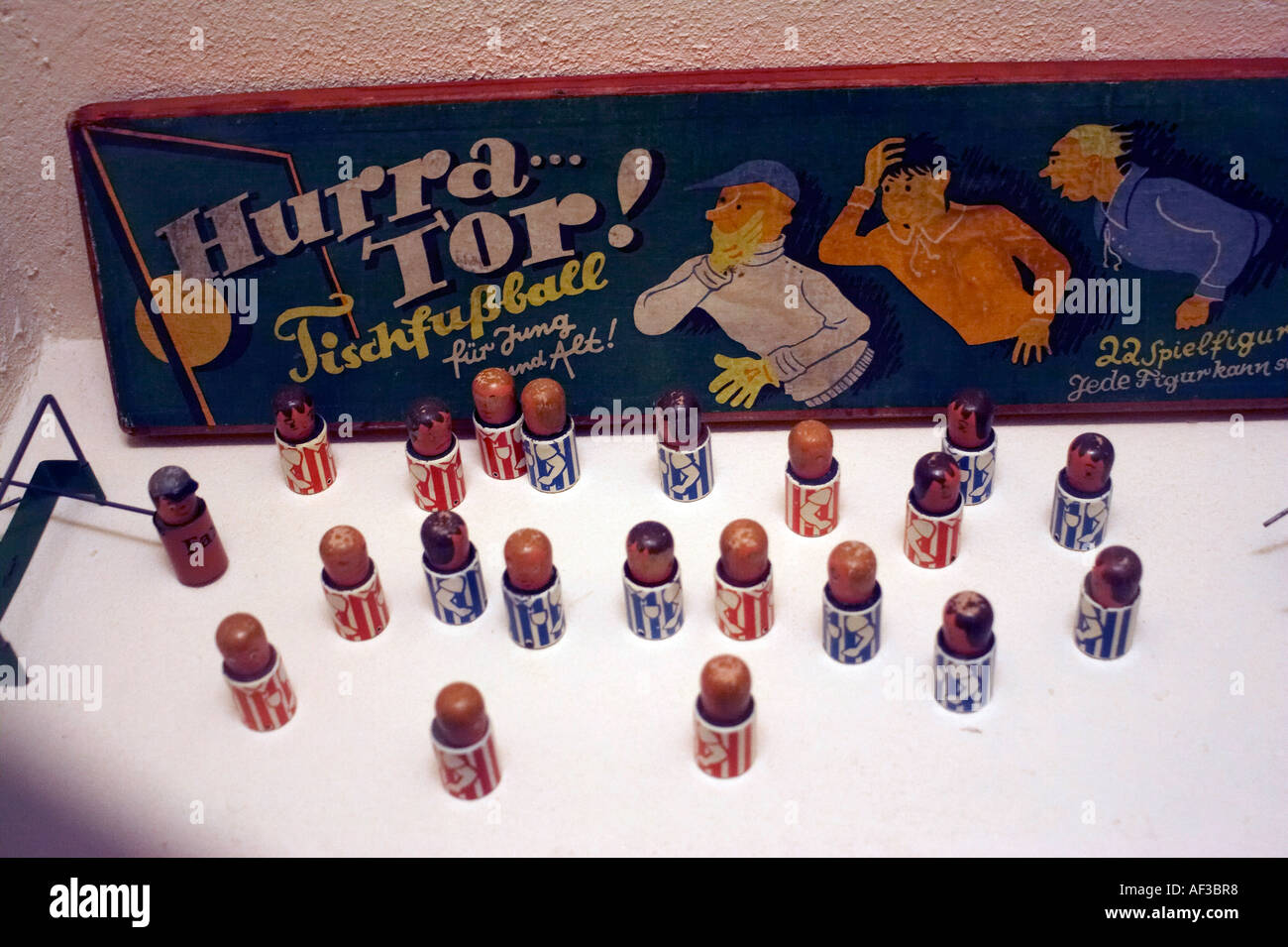 Hamburg verrückte Fußball. Vor dem FIFA 2006. Museum für Hamburgische. Verschiedene Fußball spielt. Stockfoto