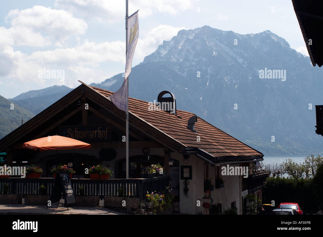 Gmunden, Österreich. Schöne Aussicht Stockfoto