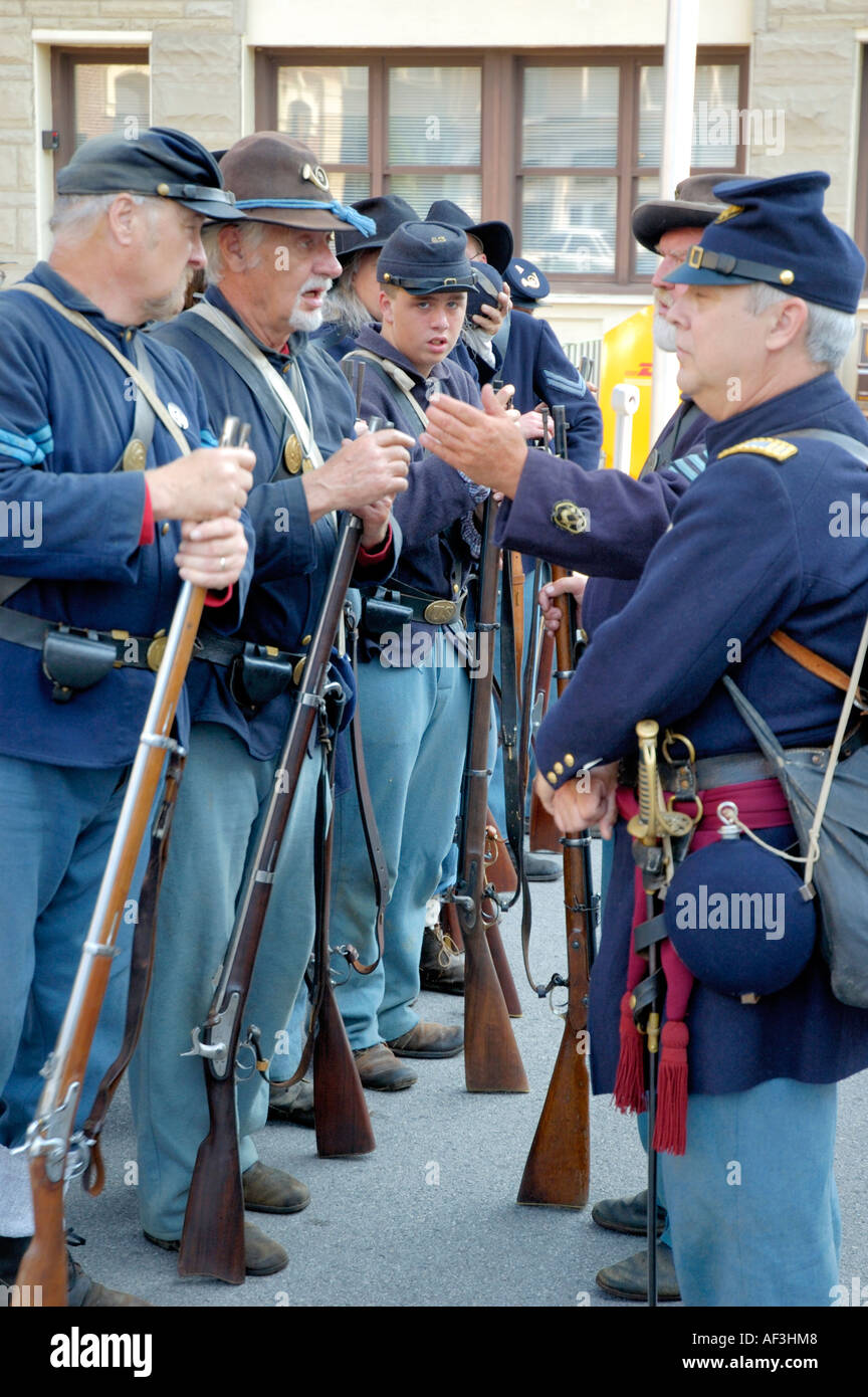 Amerikanischer Bürgerkrieg Unionssoldaten Stockfoto