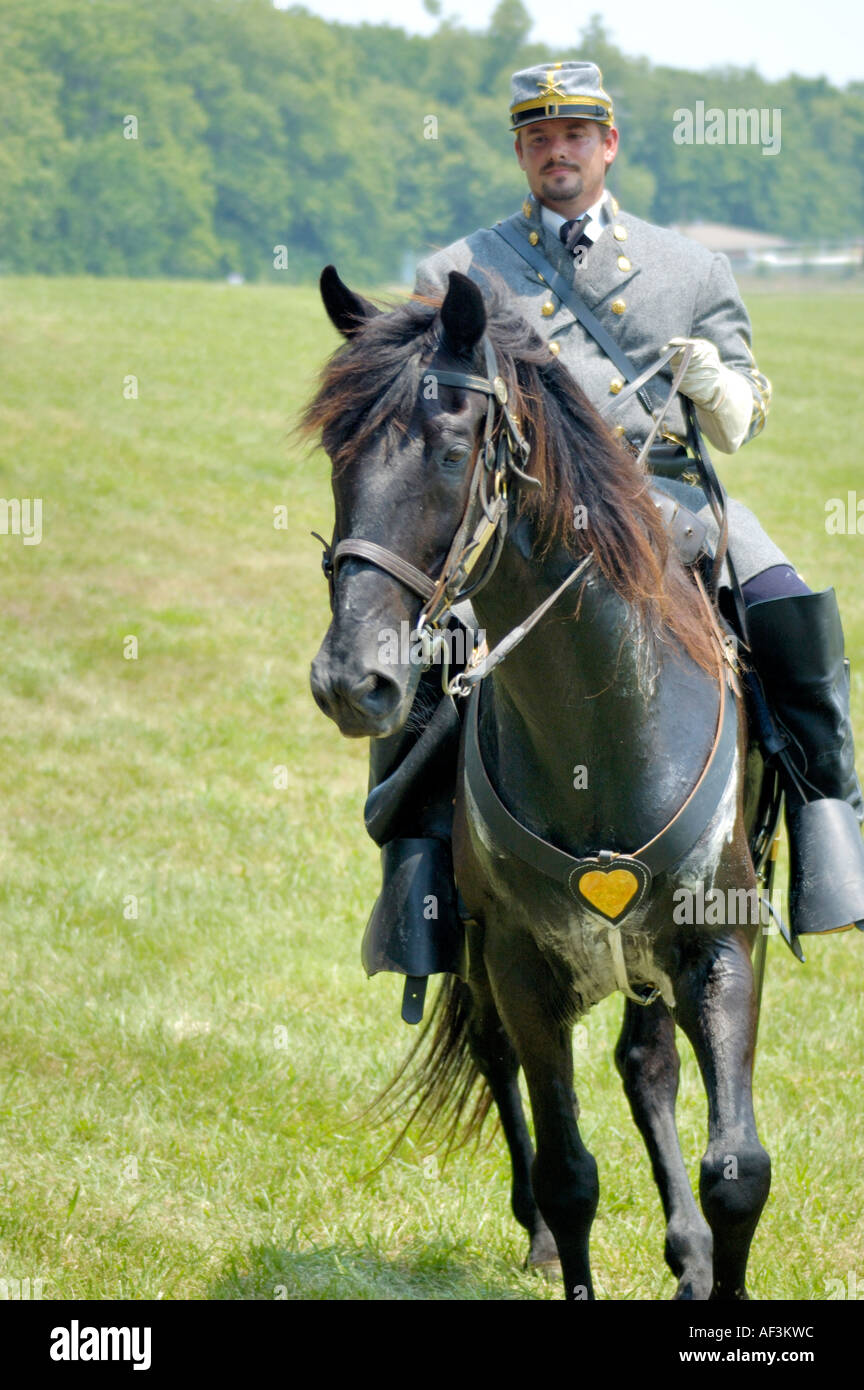 Offizier der Konföderierten Kavallerie Stockfoto