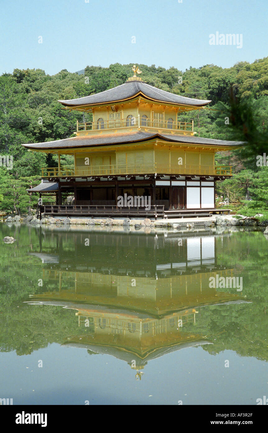 Goldener Pavillon in Rokuon-Ji Tempel Kyoto Japan Stockfoto