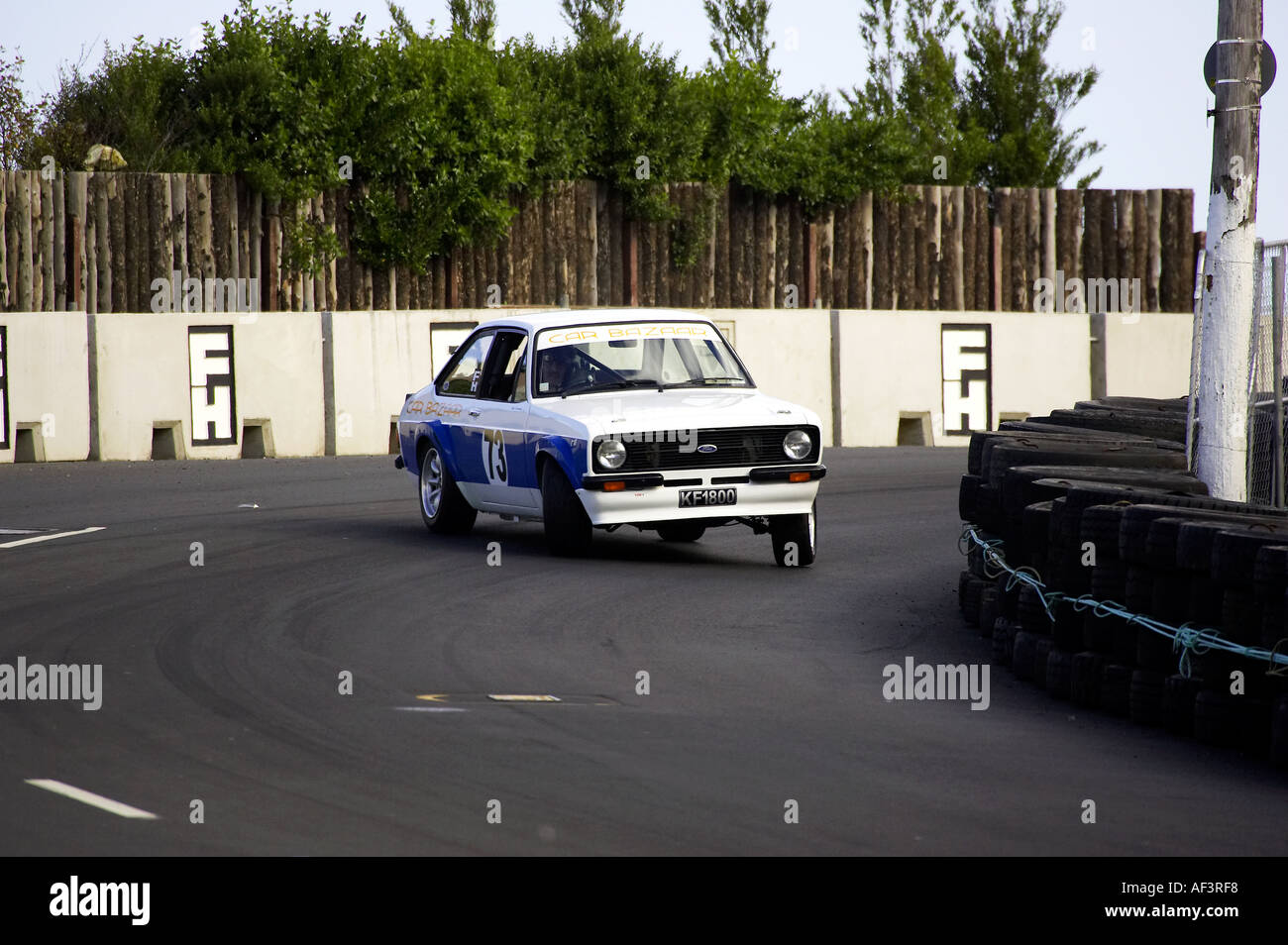 Ford Escort Classic Straßenrennen Dunedin Neuseeland Südinsel Stockfoto