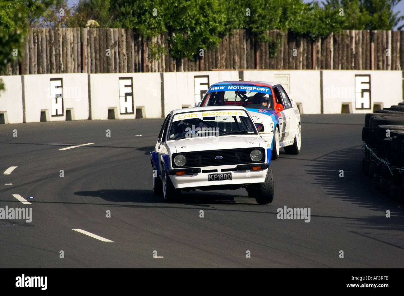 Ford Escort Classic Straßenrennen Dunedin Neuseeland Südinsel Stockfoto