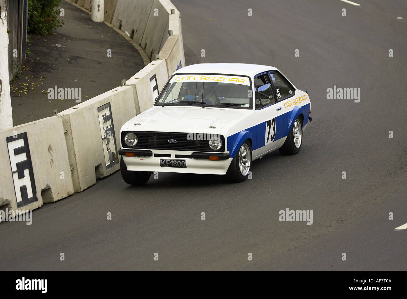 Ford Escort Classic Straßenrennen Dunedin Neuseeland Südinsel Stockfoto