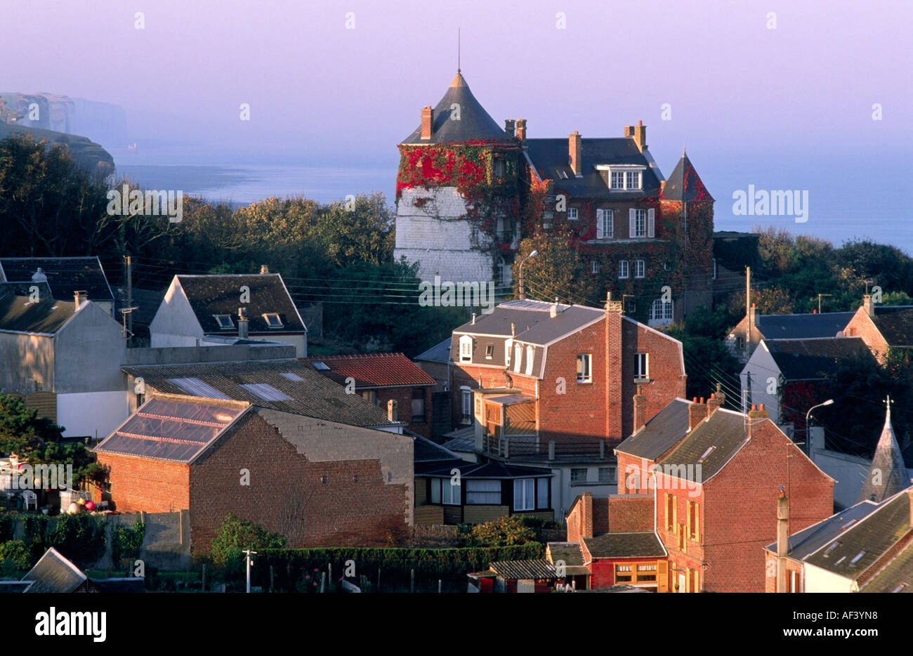Ansicht von Ault La Somme Picardie Frankreich Stockfoto