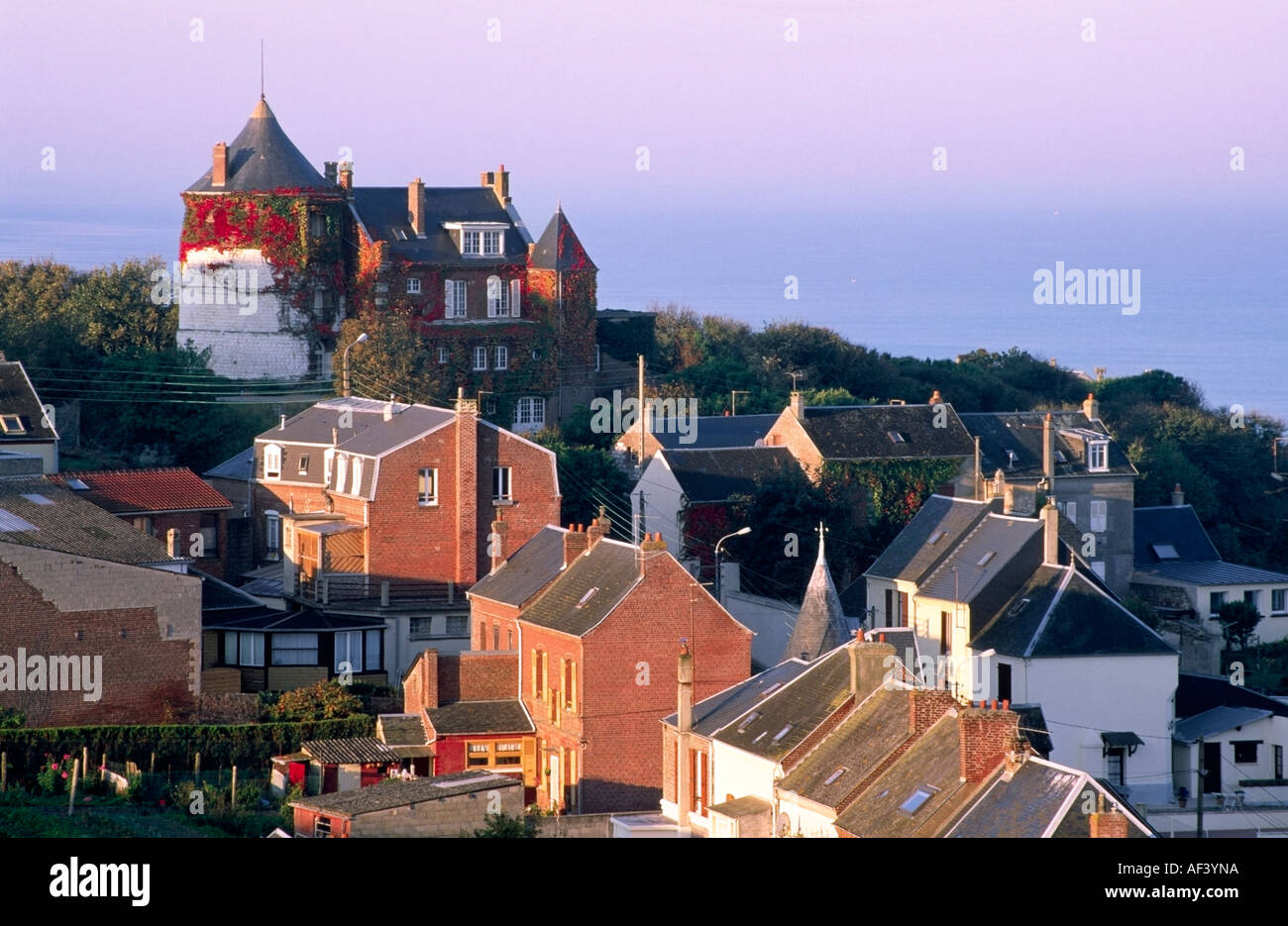 Ansicht von Ault La Somme Picardie Frankreich Stockfoto