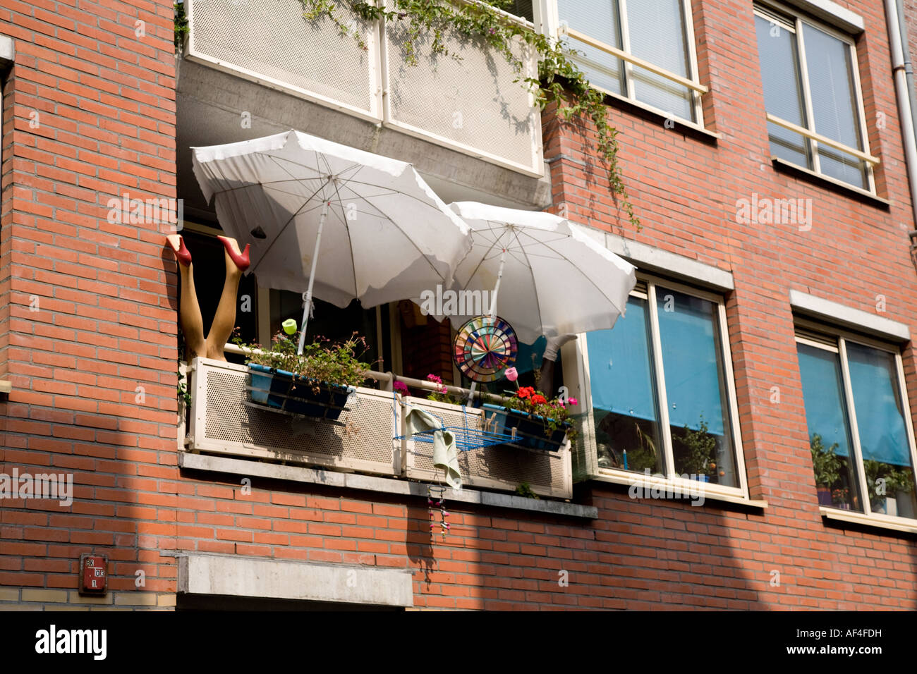 Balkon, Amsterdam Stockfoto