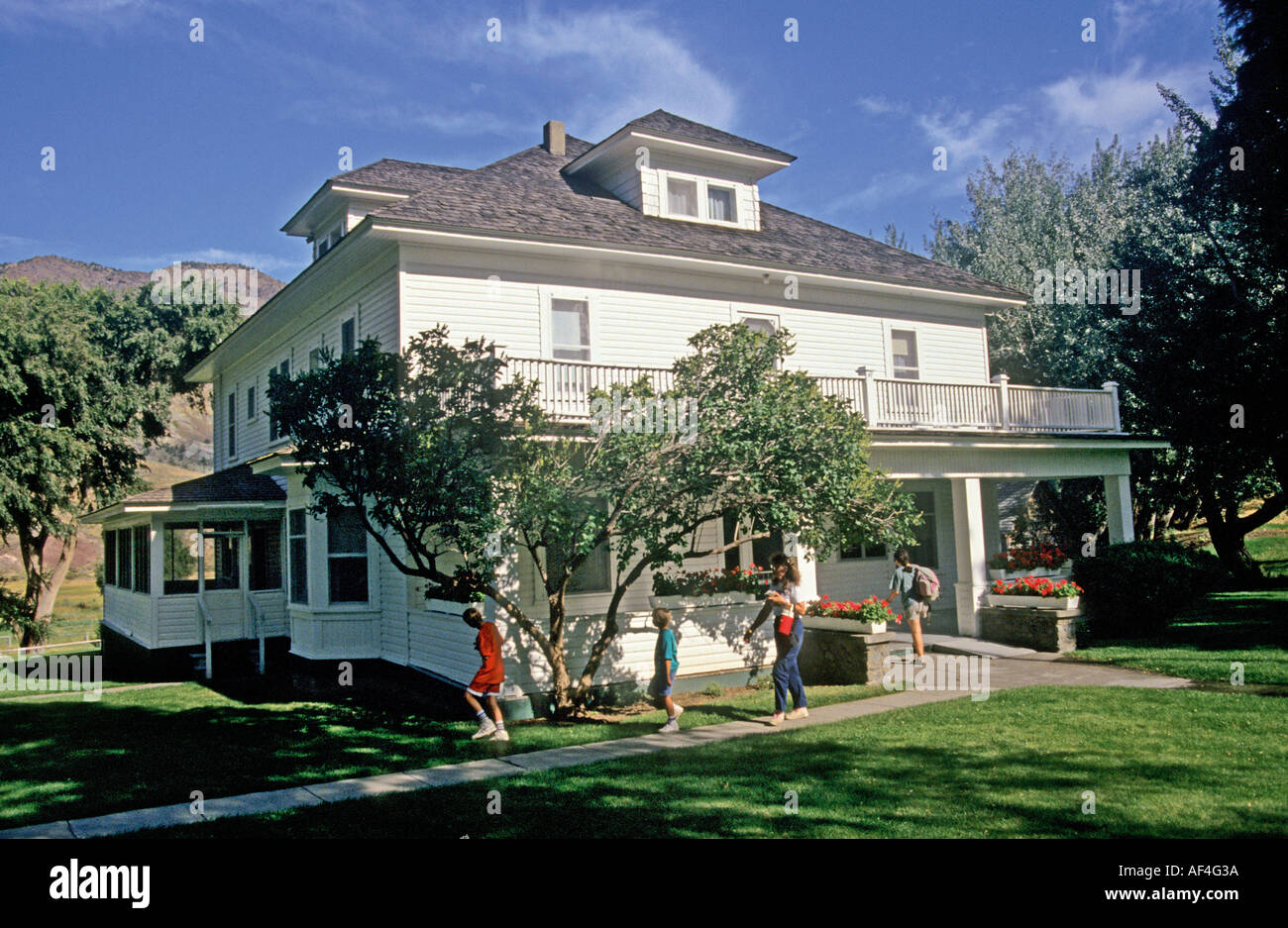 Kippe Ranchhaus John Day Fossil Betten Oregon USA Stockfoto
