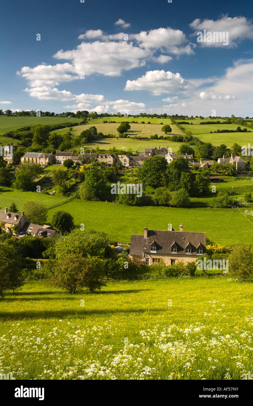 Die Cotswold Dorf Naunton, Cotswolds, Gloucestershire, UK Stockfoto