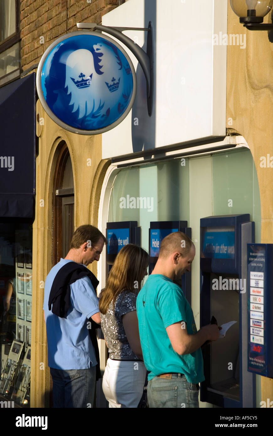 Barclays Bank Cashpoint Maschinen London England UK Stockfoto