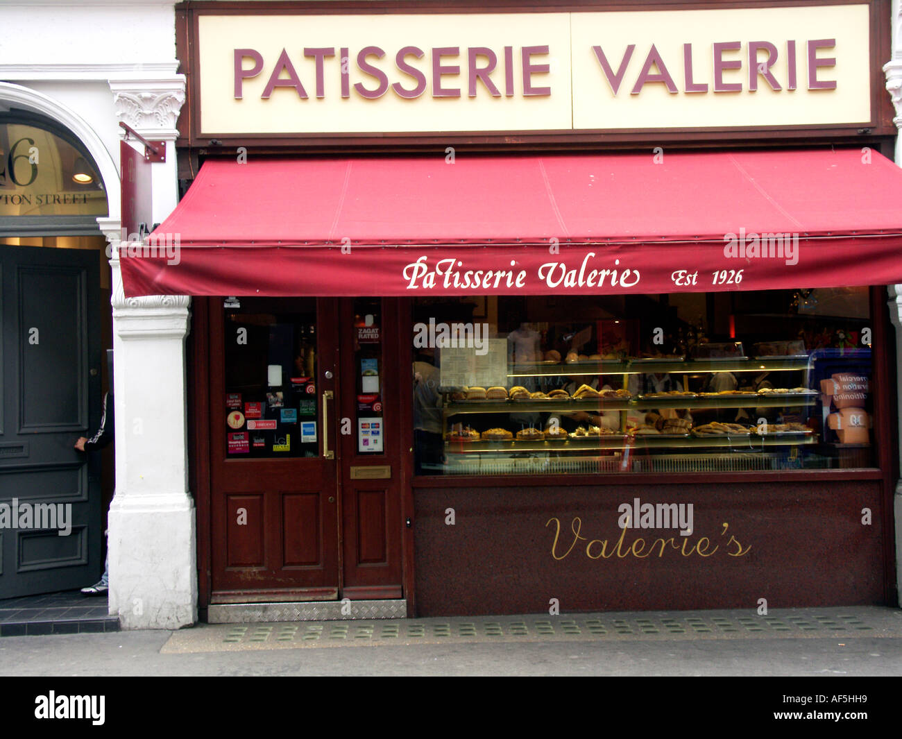 Patisserie Valerie Bäckerei Old Compton Street West End London England Stockfoto