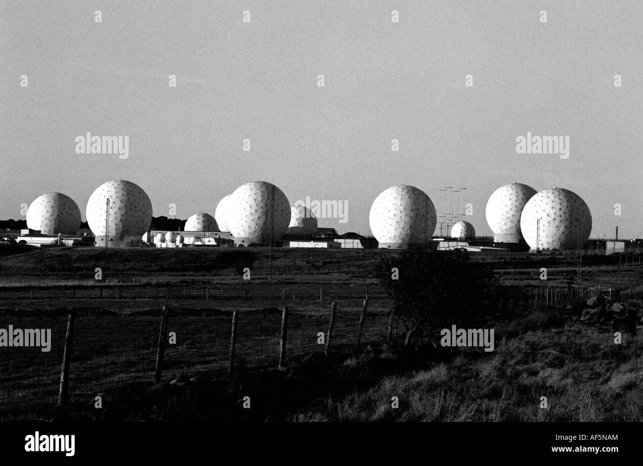 Website der RAF Menwith Hill in Yorkshire Stockfoto