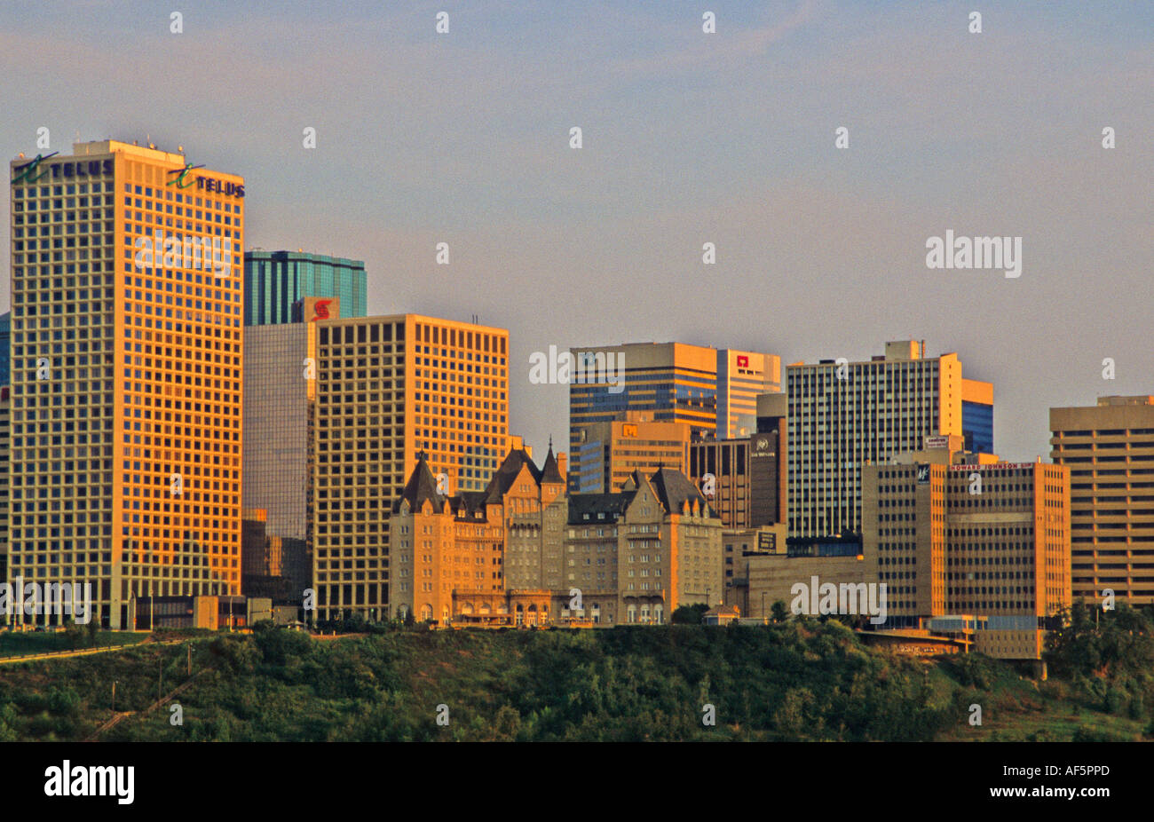 Edmonton Stadtzentrum gelegene Gebäude Stockfoto