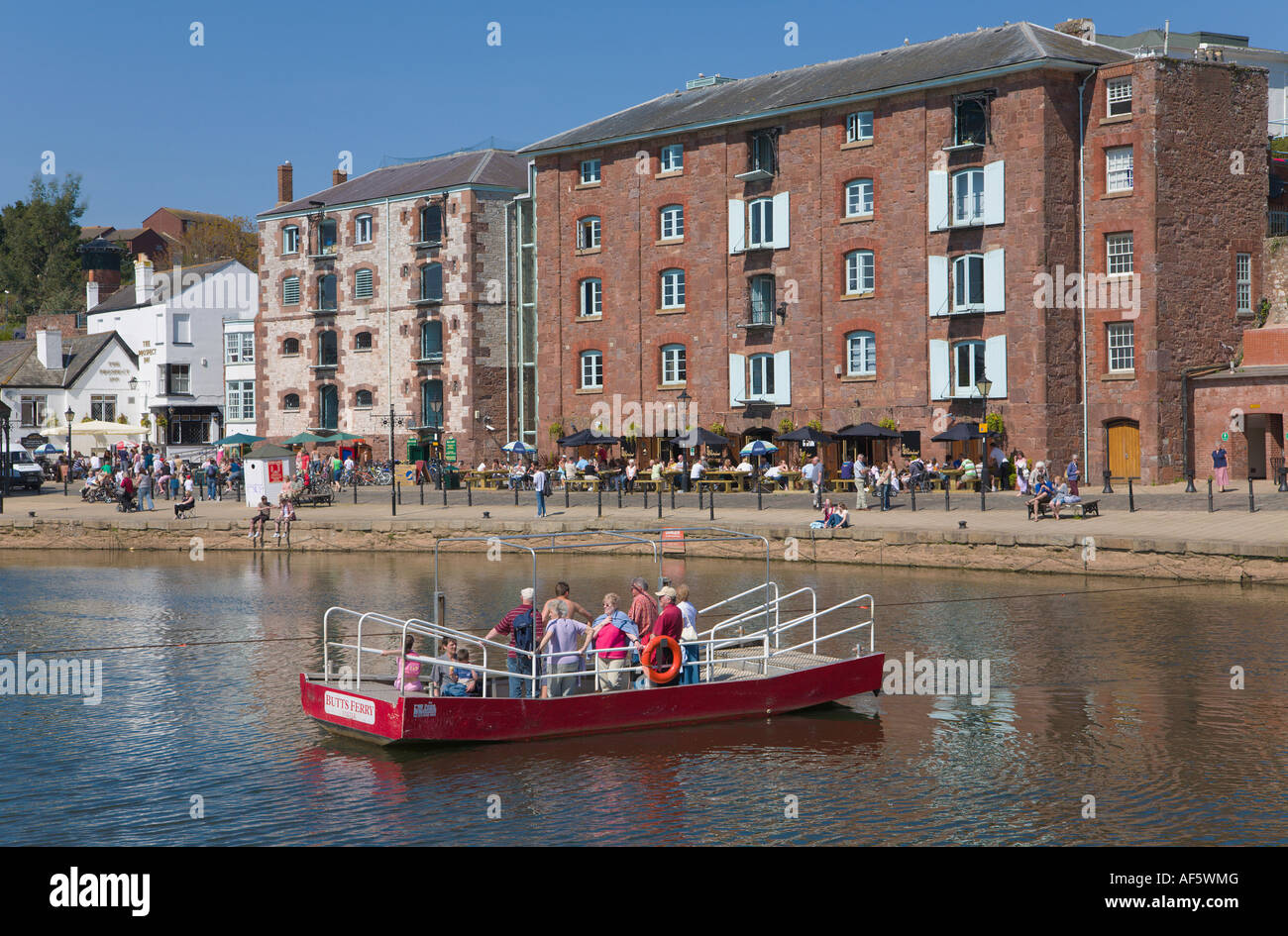 "Butts Fähre" Exeter Kai Devon England Stockfoto