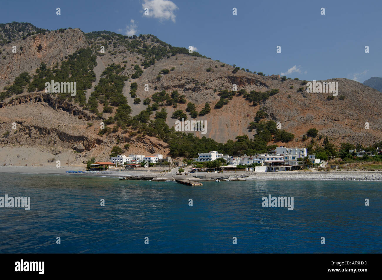 Agia Roumelli Stadt und Land im Süd Westen Kretas Stockfoto