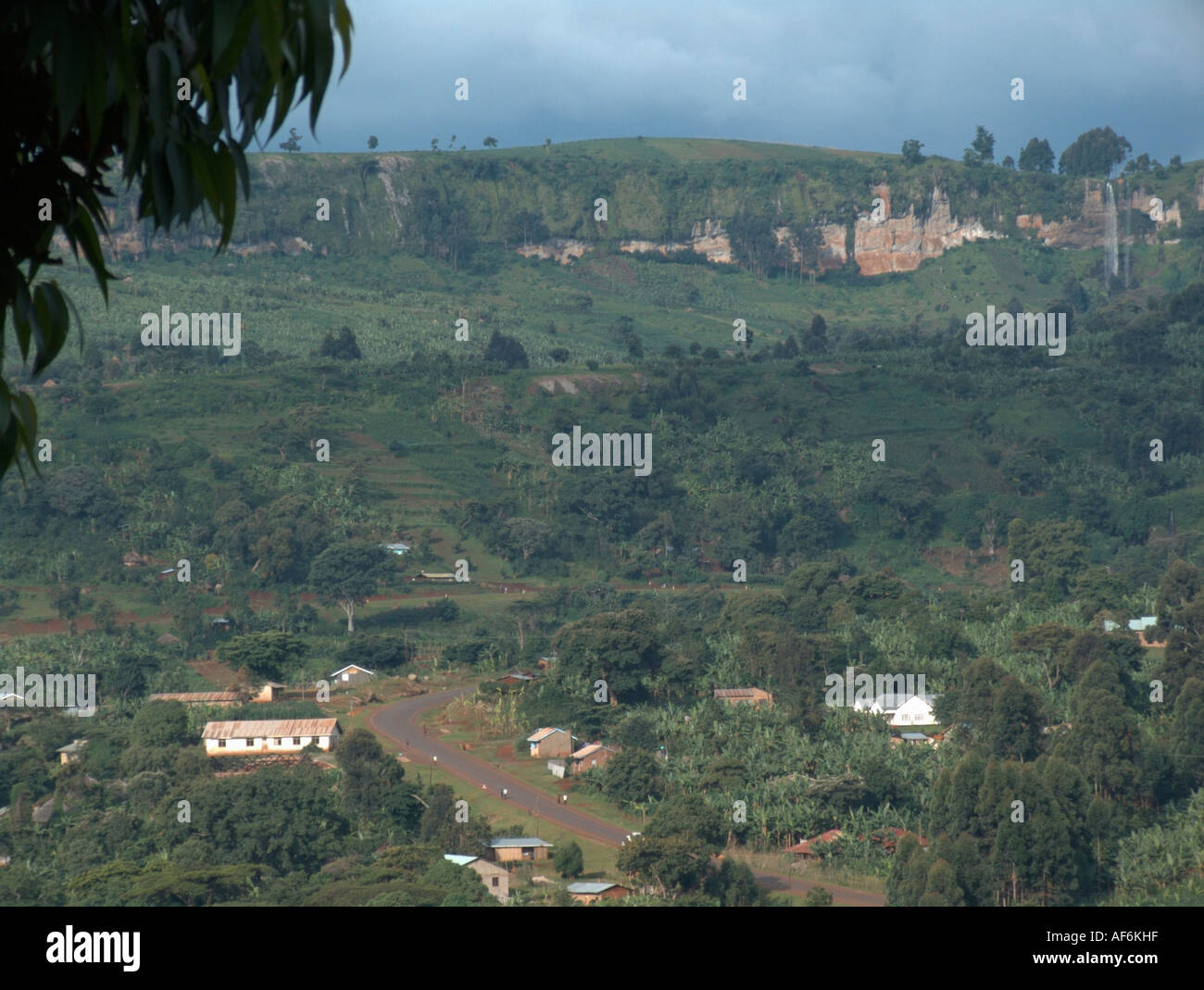 Sipi Stadt Mbale EDHS Road am Mount Elgon Stockfoto