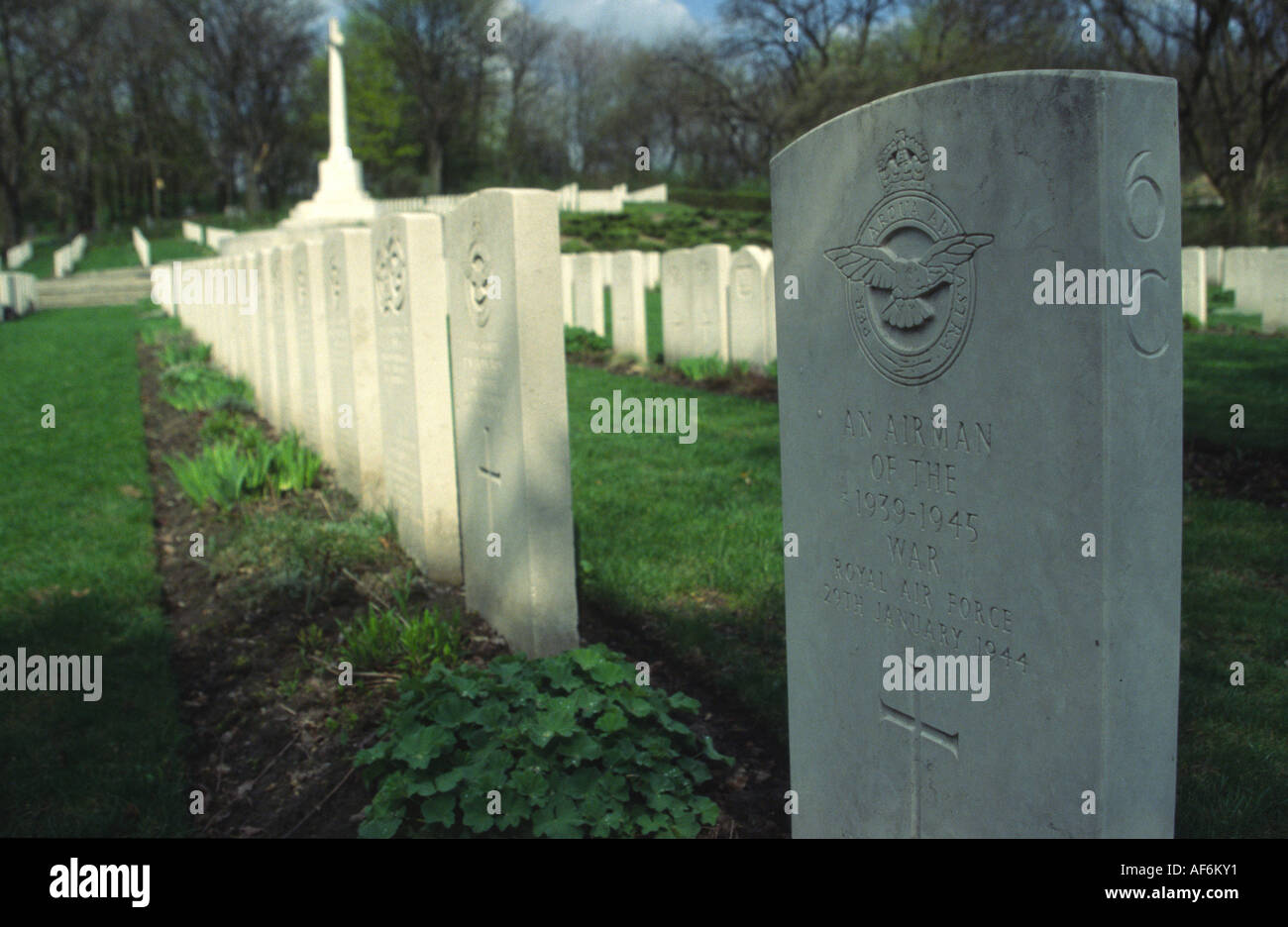 Gräber der britischen Soldaten am Friedhof in Posen errichtet am ehemaligen preußischen Festung, Poznan, Polen Stockfoto