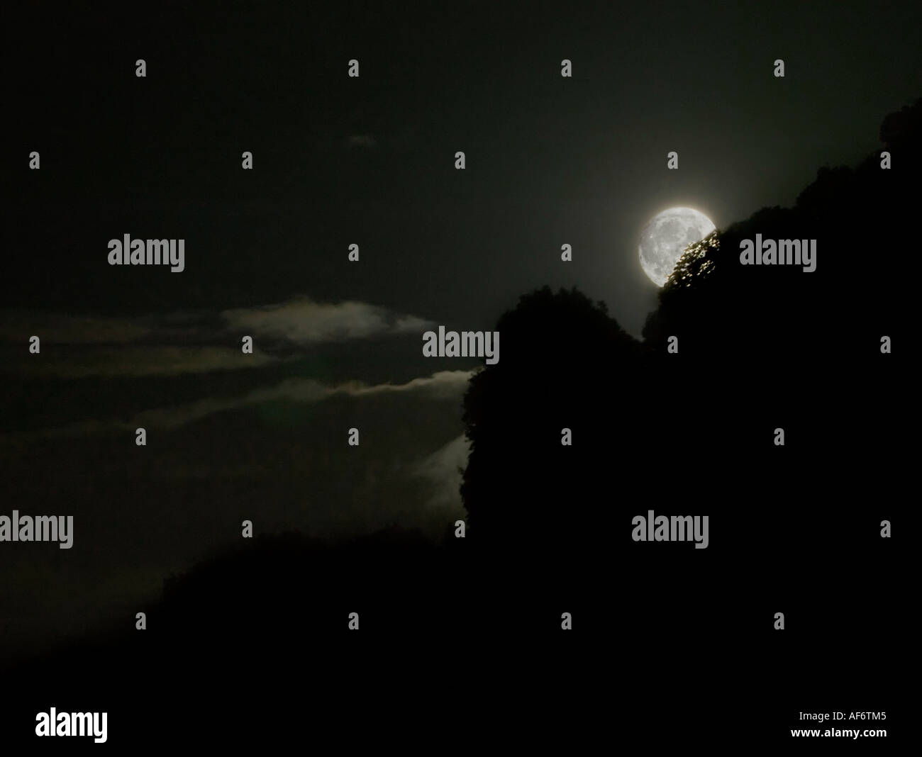 Mondaufgang über Blorenge Mountain Wales UK Stockfoto