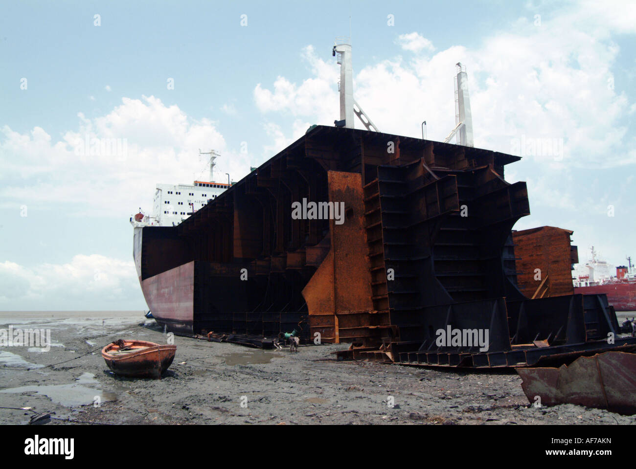 Die Moshin Schiff Breakers Beach in der Nähe von Chittagong in Bangladesch. Stockfoto