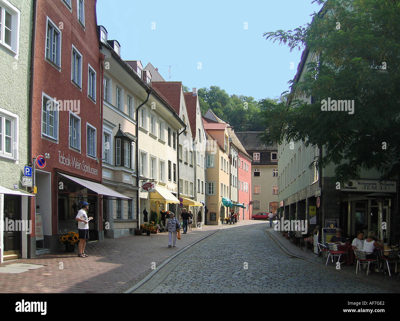 Geographie/Reisen, Deutschland, Bayern, Landsberg, Schulgasse in Richtung hinterer Anger, Additional-Rights - Clearance-Info - Not-Available Stockfoto