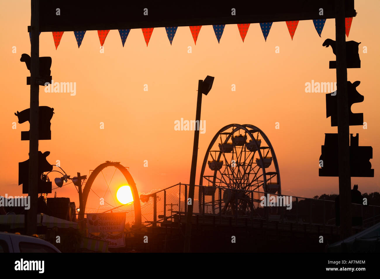 Tierischen Silhouetten, auf halbem Weg Fonda Fair 2007 Montgomery County New Yorker Stockfoto