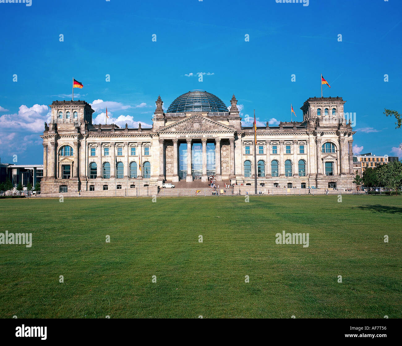 Geographie/Reisen, Deutschland, Berlin, Gebäude, Deutschen Reichstag (Parlament), erbaut 1884 - 1894 von Paul Wallot, Außenansicht, Additional-Rights - Clearance-Info - Not-Available Stockfoto