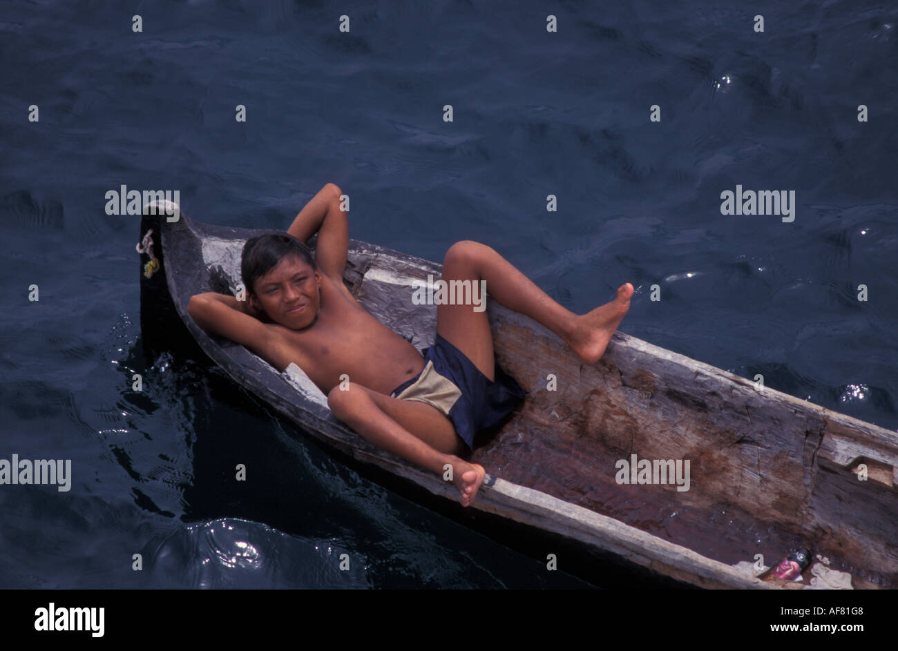 Cuna Indianer San Blas Inseln, Panama Stockfoto
